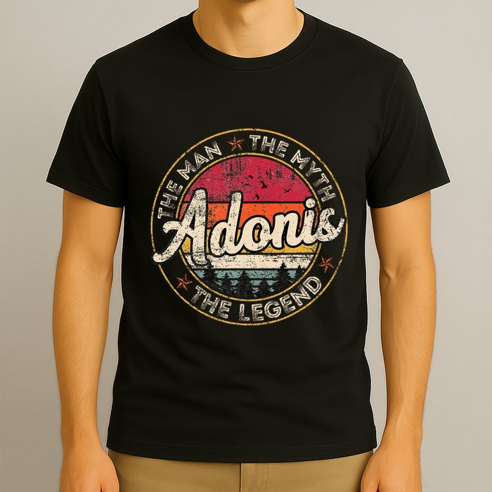 Adonis The Man The Myth The Legend Personalized Name T-Shirt