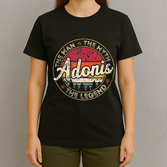 Adonis The Man The Myth The Legend Personalized Name T-Shirt