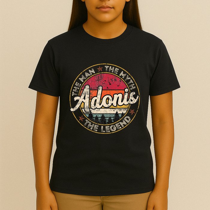 Adonis The Man The Myth The Legend Personalized Name T-Shirt
