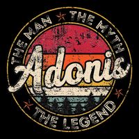 Adonis The Man The Myth The Legend Personalized Name T-Shirt