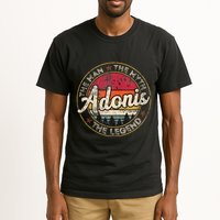 Adonis The Man The Myth The Legend Personalized Name Tall T-Shirt