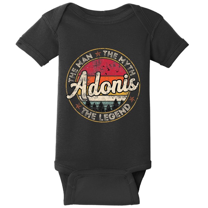 Adonis The Man The Myth The Legend Personalized Name Baby Bodysuit