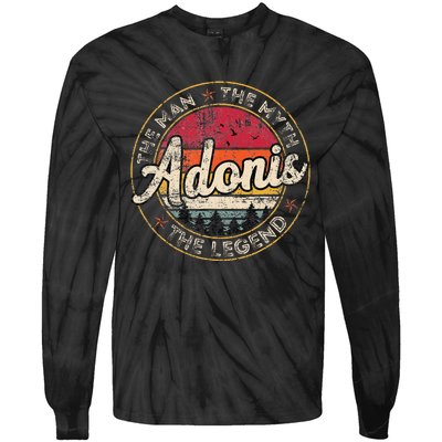 Adonis The Man The Myth The Legend Personalized Name Tie-Dye Long Sleeve Shirt