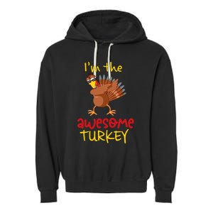 Awesome Turkey Matching Family Group Thanksgiving Party Garment-Dyed Fleece Hoodie