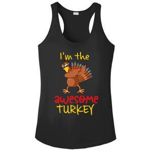 Awesome Turkey Matching Family Group Thanksgiving Party Ladies PosiCharge Competitor Racerback Tank