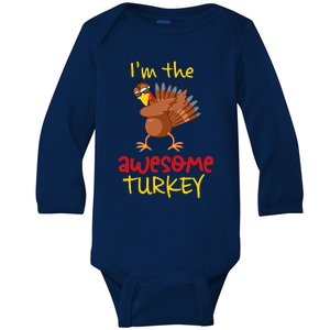 Awesome Turkey Matching Family Group Thanksgiving Party Baby Long Sleeve Bodysuit