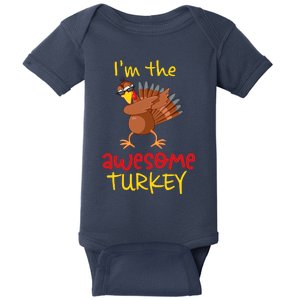 Awesome Turkey Matching Family Group Thanksgiving Party Baby Bodysuit