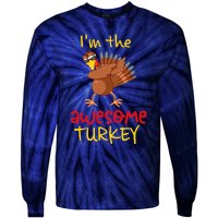 Awesome Turkey Matching Family Group Thanksgiving Party Tie-Dye Long Sleeve Shirt