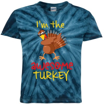 Awesome Turkey Matching Family Group Thanksgiving Party Kids Tie-Dye T-Shirt