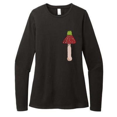 A Toadstool Mushroom With A Little Friend Womens CVC Long Sleeve Shirt