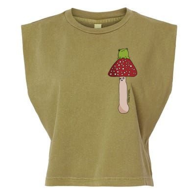 A Toadstool Mushroom With A Little Friend Garment-Dyed Women's Muscle Tee