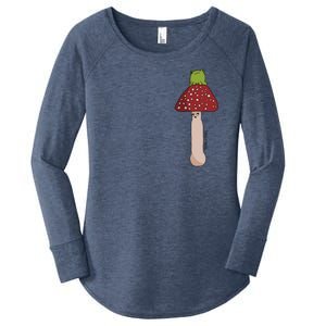 A Toadstool Mushroom With A Little Friend Women's Perfect Tri Tunic Long Sleeve Shirt