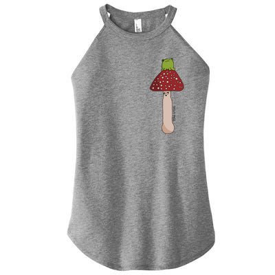 A Toadstool Mushroom With A Little Friend Women's Perfect Tri Rocker Tank