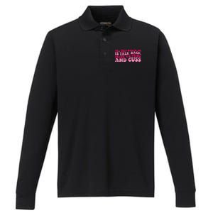 All This Mouth Do Is Talk Back Coffee Groovy Funny Gift Performance Long Sleeve Polo