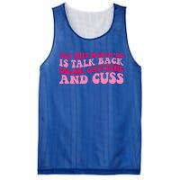 All This Mouth Do Is Talk Back Coffee Groovy Funny Gift Mesh Reversible Basketball Jersey Tank