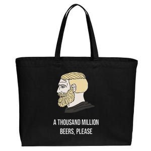 A Thousand Million Beers Please X Delicious Beer Meme Cotton Canvas Jumbo Tote