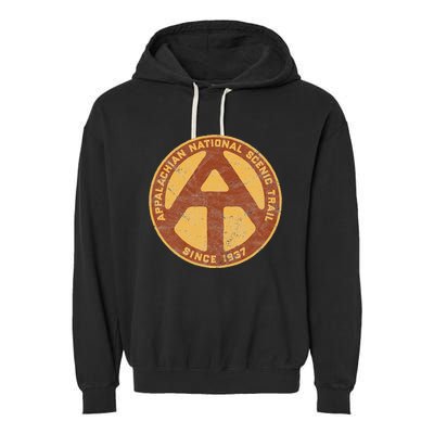 Appalachian Trail Marker Retro National Scenic Trail Garment-Dyed Fleece Hoodie