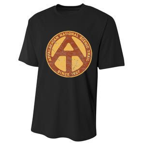 Appalachian Trail Marker Retro National Scenic Trail Performance Sprint T-Shirt