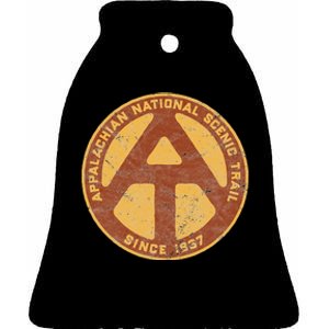 Appalachian Trail Marker Retro National Scenic Trail Ceramic Bell Ornament