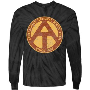 Appalachian Trail Marker Retro National Scenic Trail Tie-Dye Long Sleeve Shirt