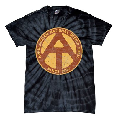 Appalachian Trail Marker Retro National Scenic Trail Tie-Dye T-Shirt