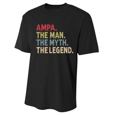 Ampa The Man The Myth The Legend Grandpa FatherS Day Performance Sprint T-Shirt