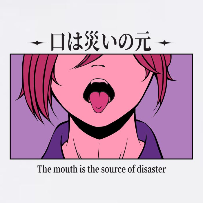 Anime The Mouth Is The Source Of Disaster Cool Comfort Performance Bucket Hat