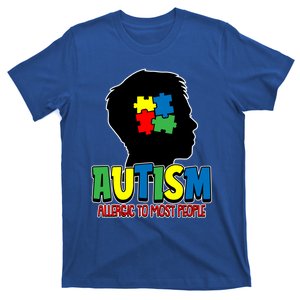 Allergic To Most People Autistic Support Autism Awareness Gift T-Shirt