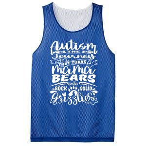 Autism Turns Mama Bear Into Grizzlies Autism Mom Awareness Gift Mesh Reversible Basketball Jersey Tank