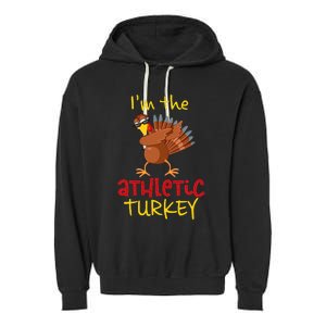 Athletic Turkey Matching Family Group Thanksgiving Party Garment-Dyed Fleece Hoodie