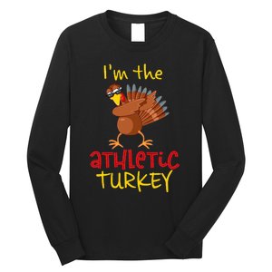 Athletic Turkey Matching Family Group Thanksgiving Party Long Sleeve Shirt