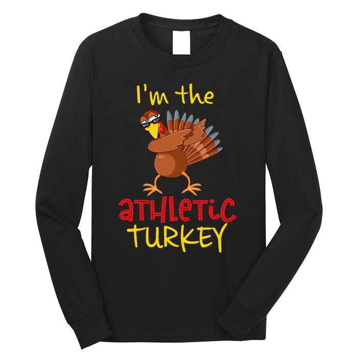 Athletic Turkey Matching Family Group Thanksgiving Party Long Sleeve Shirt