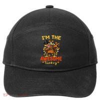 Awesome Turkey Matching Family Group Thanksgiving Party PJ 7-Panel Snapback Hat