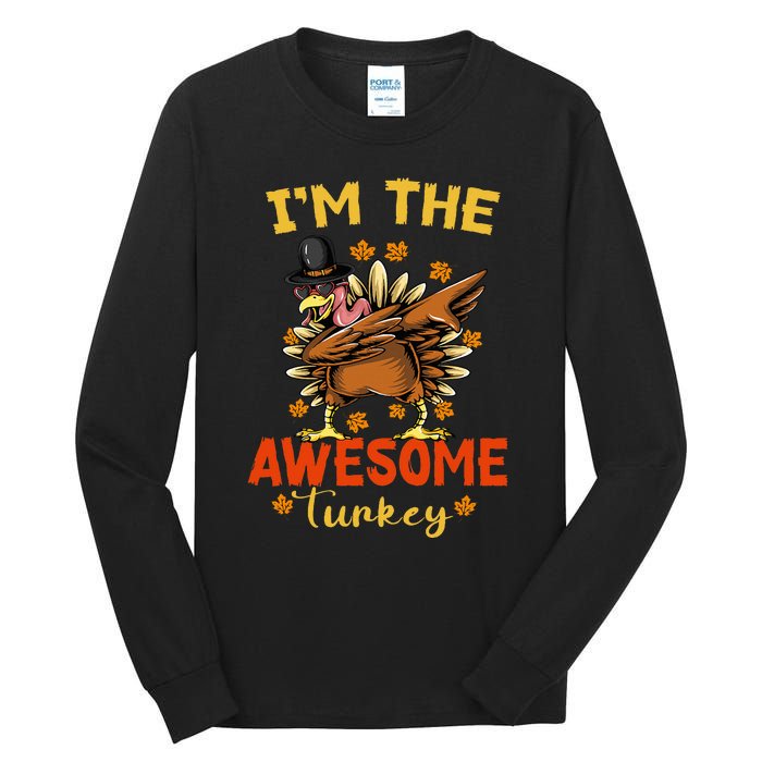 Awesome Turkey Matching Family Group Thanksgiving Party PJ Tall Long Sleeve T-Shirt