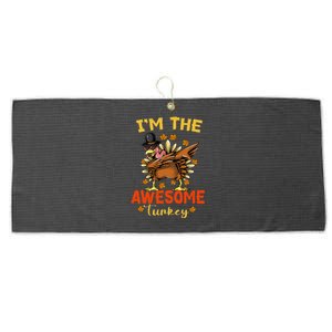 Awesome Turkey Matching Family Group Thanksgiving Party PJ Large Microfiber Waffle Golf Towel