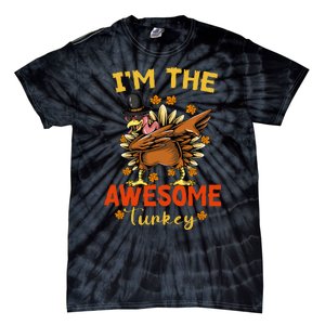 Awesome Turkey Matching Family Group Thanksgiving Party PJ Tie-Dye T-Shirt