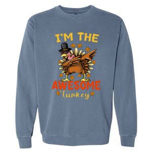 Awesome Turkey Matching Family Group Thanksgiving Party PJ Garment-Dyed Sweatshirt