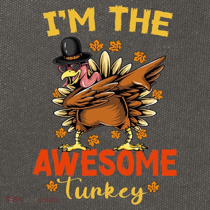 Awesome Turkey Matching Family Group Thanksgiving Party PJ Cotton Canvas Backpack