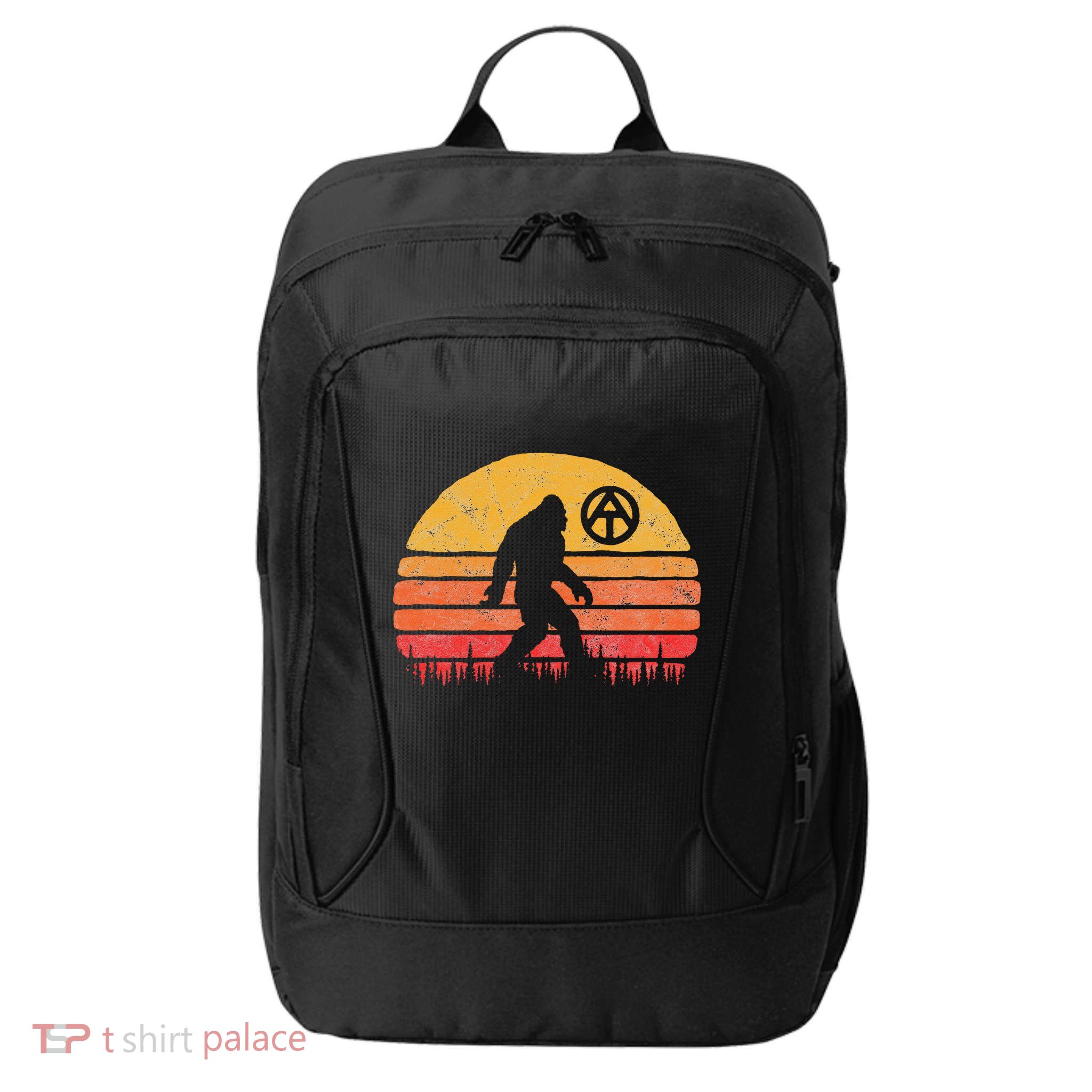 Appalachian Trail Marker Bigfoot Vintage Sasquatch City Backpack