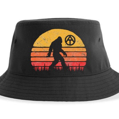 Appalachian Trail Marker Bigfoot Vintage Sasquatch Sustainable Bucket Hat