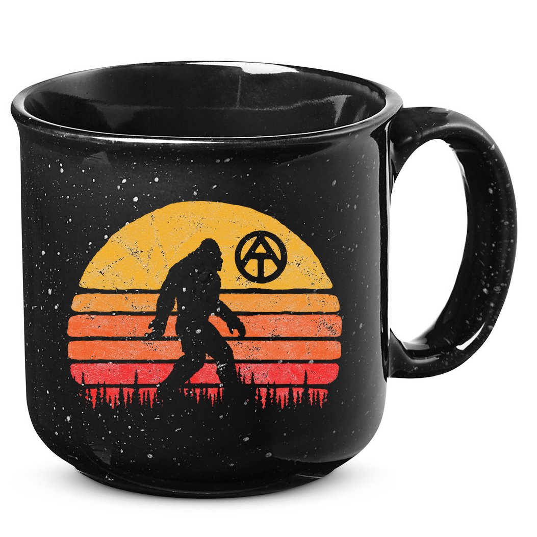 Appalachian Trail Marker Bigfoot Vintage Sasquatch 15oz Campfire Ceramic Mug