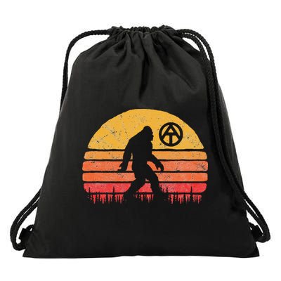 Appalachian Trail Marker Bigfoot Vintage Sasquatch Drawstring Bag