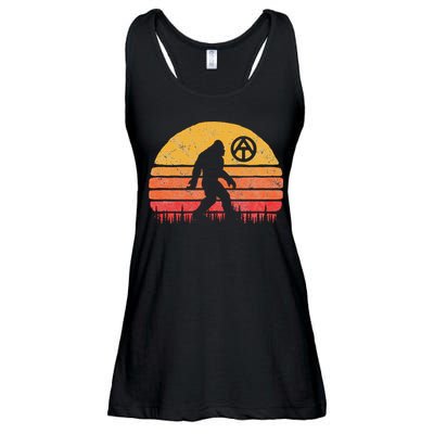 Appalachian Trail Marker Bigfoot Vintage Sasquatch Ladies Essential Flowy Tank