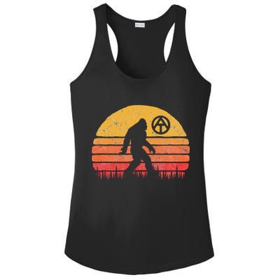Appalachian Trail Marker Bigfoot Vintage Sasquatch Ladies PosiCharge Competitor Racerback Tank