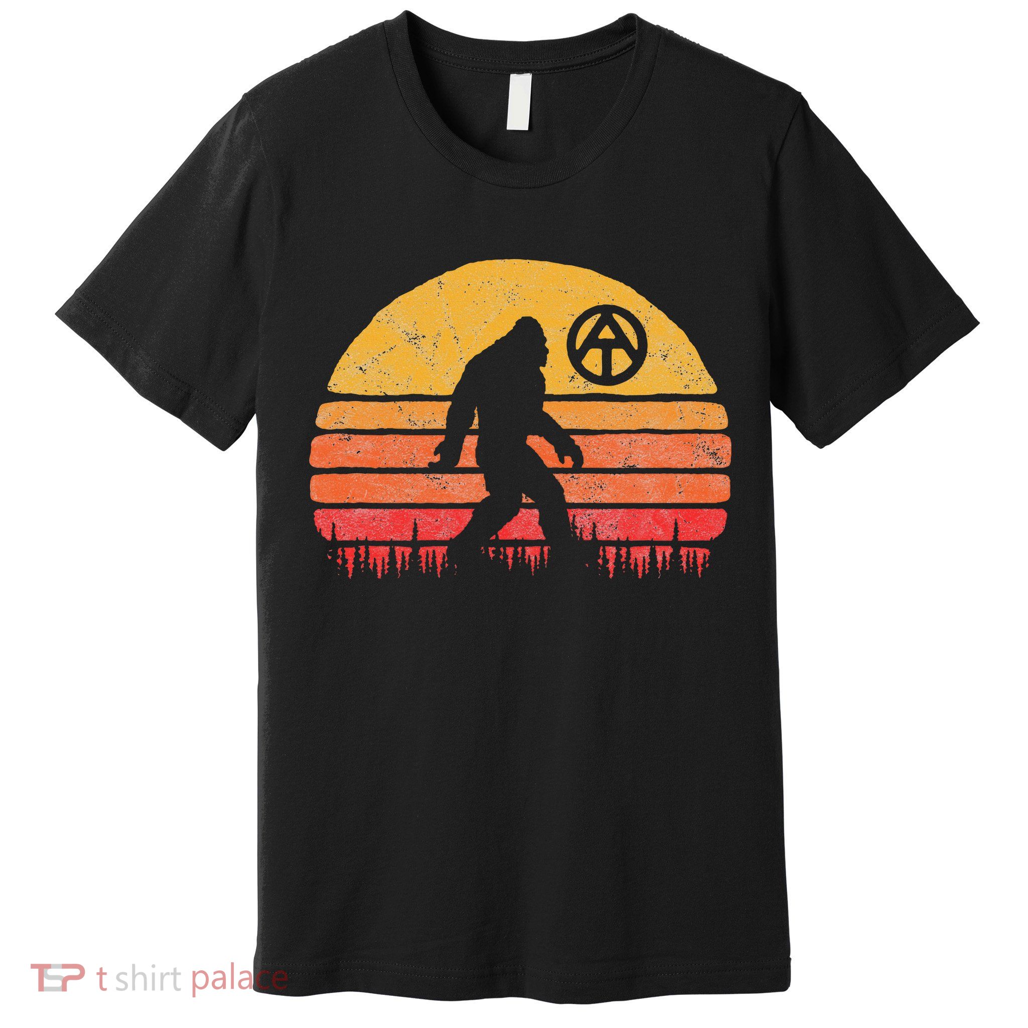 Appalachian Trail Marker Bigfoot Vintage Sasquatch Premium T-Shirt