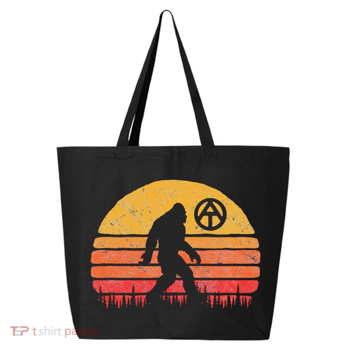 Appalachian Trail Marker Bigfoot Vintage Sasquatch 25L Jumbo Tote