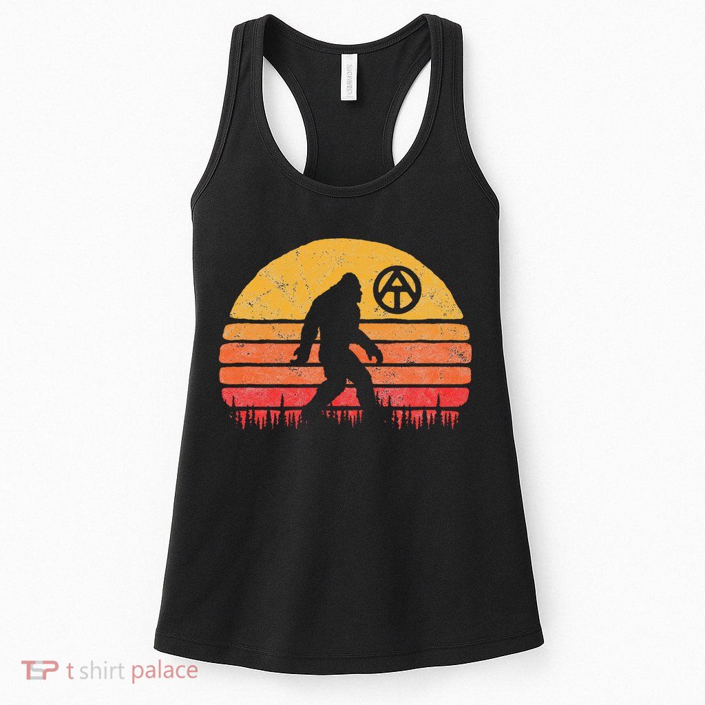 Appalachian Trail Marker Bigfoot Vintage Sasquatch Womens Tank Top