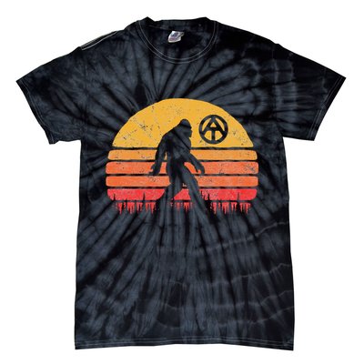 Appalachian Trail Marker Bigfoot Vintage Sasquatch Tie-Dye T-Shirt