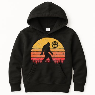Appalachian Trail Marker Bigfoot Vintage Sasquatch Kids Hoodie
