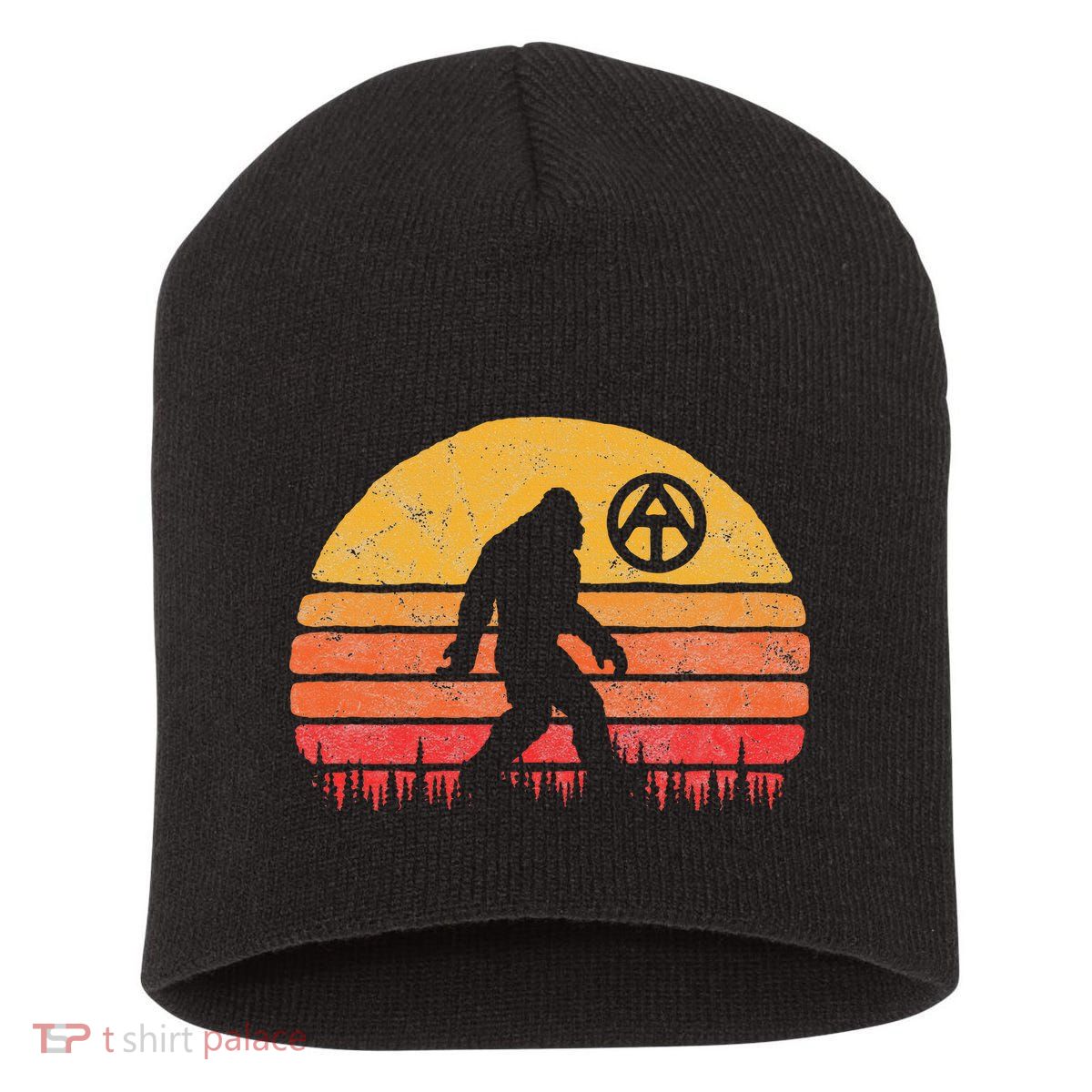 Appalachian Trail Marker Bigfoot Vintage Sasquatch Short Acrylic Beanie